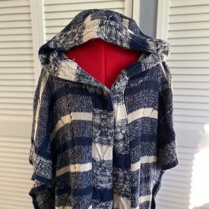 Boho striped cardigan shawl poncho